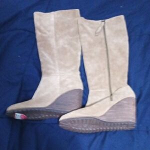 Nordstrom Beige Wedge Boots